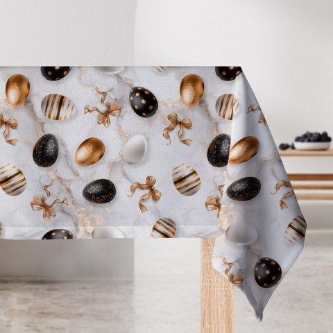 PISANKI GLAMOUR Tkanina dekoracyjna NINA WODOODPORNA, 160cm, kolor 006 czarno-złoty DWI413/NIW/006/160000/1