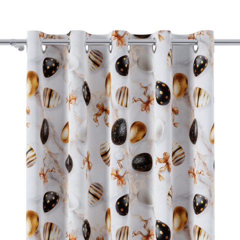 PISANKI GLAMOUR Tkanina dekoracyjna NINA WODOODPORNA, 160cm, kolor 006 czarno-złoty DWI413/NIW/006/160000/1