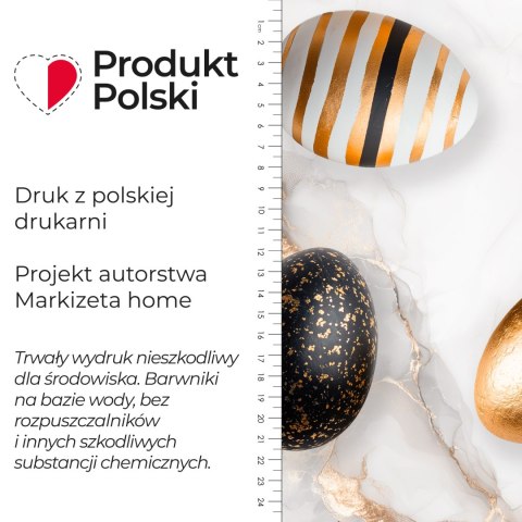 PISANKI GLAMOUR Tkanina dekoracyjna NINA WODOODPORNA, 160cm, kolor 006 czarno-złoty DWI413/NIW/006/160000/1