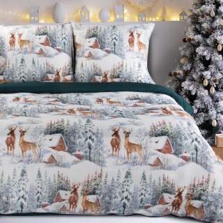 ŚWIĄTECZNY KOMPLET POŚCIELI FAIRYLAND 160 X 200 CM BIAŁY