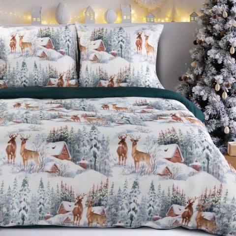 ŚWIĄTECZNY KOMPLET POŚCIELI FAIRYLAND 160 X 200 CM BIAŁY