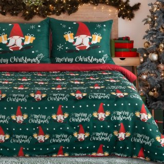 ŚWIĄTECZNY KOMPLET POŚCIELI GALDOR 160 X 200 CM ZIELONY