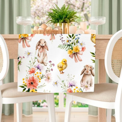 WIELKANOC W KWIATACH Tkanina dekoracyjna NINA WODOODPORNA, 160cm, kolor 009 wielokolorowy DWI400/NIW/009/160000/1