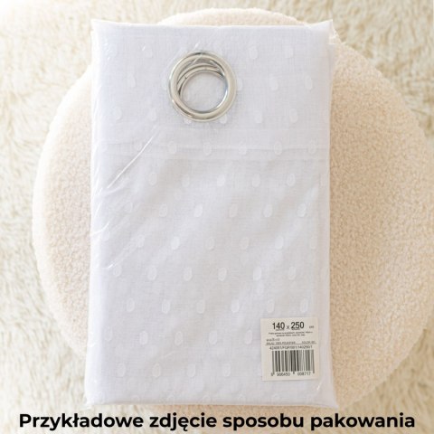 Firana gotowa na przelotkach, szerokość 300cm x wysokość 250cm, kolor 001 biały 424088/FGP/001/300250/1