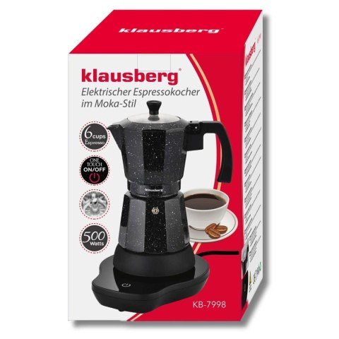 KAWIARKA ELEKTRYCZNA ESPRESSO 300ml KLAUSBERG KB-7998 500W