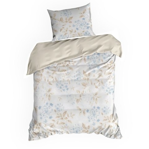 KOMPLET POŚCIELI BAWEŁNIANEJ JASMINA 140 X 200 CM KREMOWY