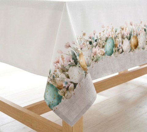 ŁĄKOWE PISANKI Tkanina dekoracyjna obrusowa NINA WODOODPORNA, 160cm, kolor 004 beżowy DWI412/NIW/N04/160000/1