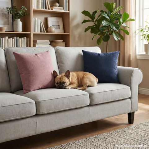 MILAS Poszewka dekoracyjna, 40x40cm, kolor 019 pudrowy różowy; ciemny MILAS1/POP/019/040040/1