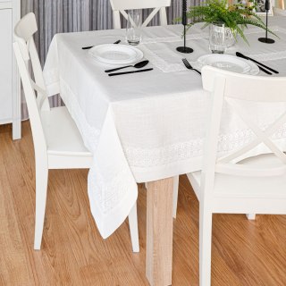 SEVILLA Obrus z gipiurą, szerokość 110cm x wysokość 160cm, kolor 001 biały 202551/KSP/001/110160/1