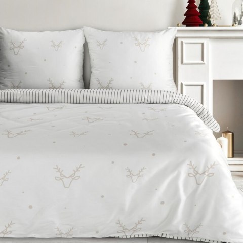 ŚWIĄTECZNY KOMPLET POŚCIELI BOSQUE 160 X 200 CM BIAŁY
