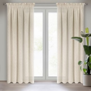 ZASŁONA GOTOWA ANGELICA NA TAŚMIE 140 X 270 CM BEŻOWY