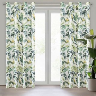 ZASŁONA GOTOWA D91 FLORE 140 X 250 CM BRĄZOWY