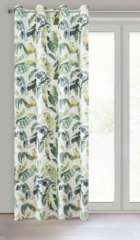 ZASŁONA GOTOWA D91 FLORE 140 X 250 CM BRĄZOWY