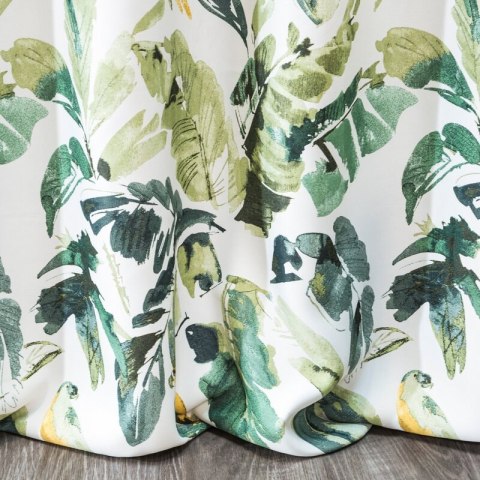 ZASŁONA GOTOWA D91 FLORE 140 X 250 CM BRĄZOWY