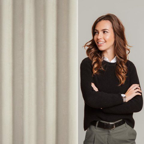 ZASŁONA GOTOWA VANI 140 X 250 CM JASNOBEŻOWY