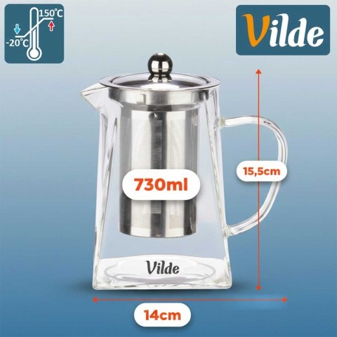 DZBANEK SZKLANY 730ml Z ZAPARZACZEM DO HERBATY ZIÓŁ 259412