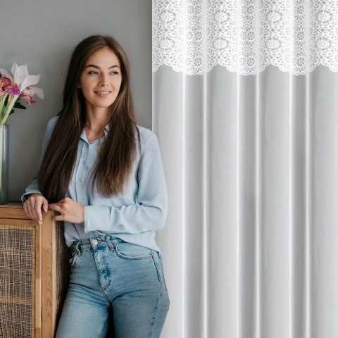 FIRANA GOTOWA AFRODYTA 140 X 250 CM BIAŁY