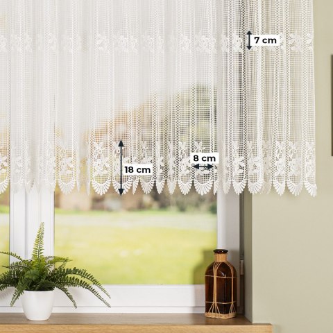 Firanka gipiurowa, wysokość 120cm, kolor 001 biały 016236/447/001/000120/1