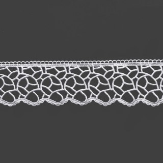 Koronka gipiurowa, wysokość 10cm, kolor 001 biały 073337/BIS/001/000010/1