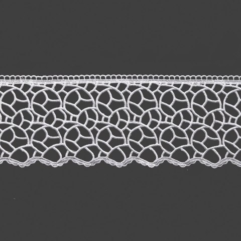 Koronka gipiurowa, wysokość 15cm, kolor 001 biały 073337/BIS/001/000015/1