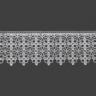 Koronka gipiurowa, wysokość 15cm, kolor 001 biały 073364/BIS/001/000015/1