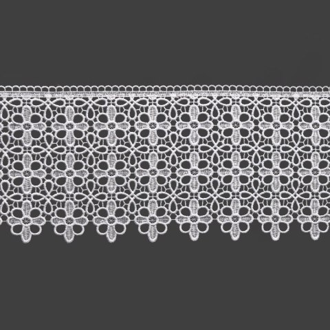 Koronka gipiurowa, wysokość 20cm, kolor 001 biały 073364/BIS/001/000020/1