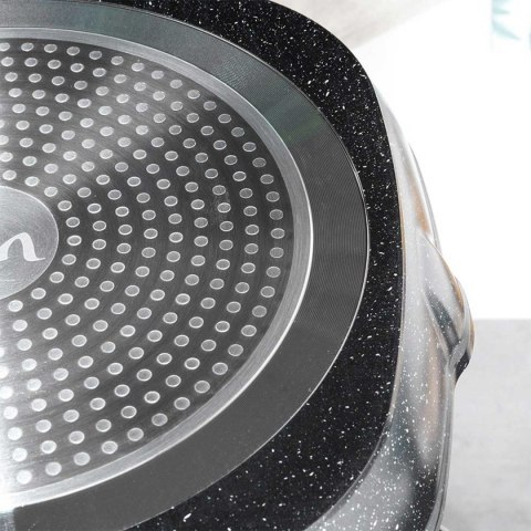 PATELNIA GRANITOWA GRILLOWA 28x28cm BLACK&WOOD 199056