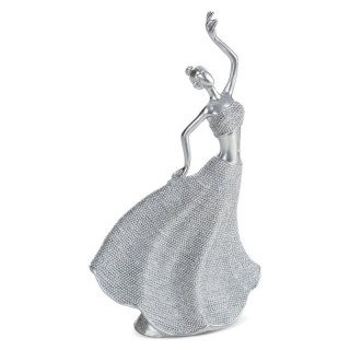 FIGURKA DEKORACYJNA ELDO 14 X 7 X 26 CM SREBRNY