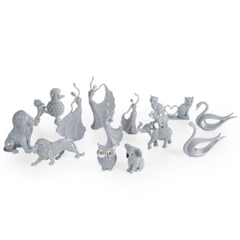 FIGURKA DEKORACYJNA ELDO 22 X 7 X 12 CM SREBRNY