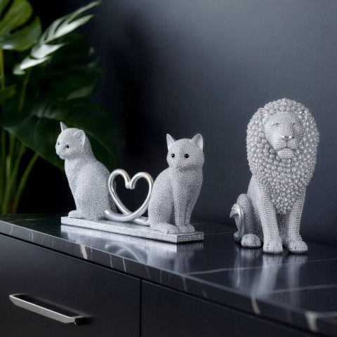 FIGURKA DEKORACYJNA ELDO 22 X 7 X 12 CM SREBRNY