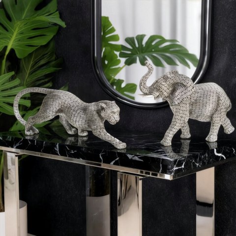 FIGURKA DEKORACYJNA ZURI 27 X 10 X 21 CM SREBRNY