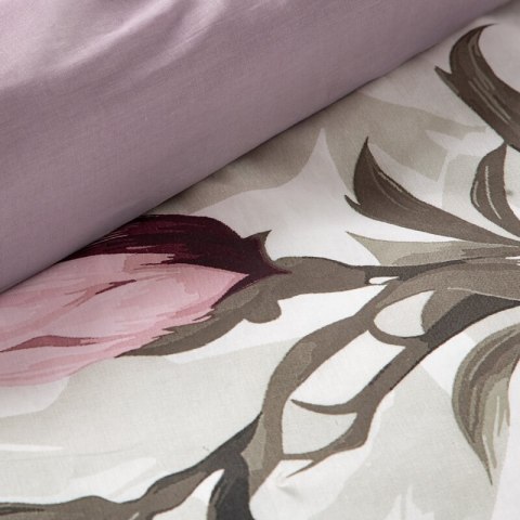 KOMPLET POŚCIELI BAWEŁNIANEJ PEONY 140 X 200 CM WRZOSOWY