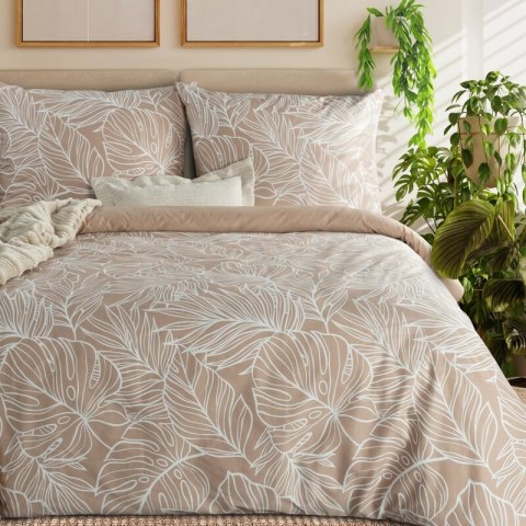 KOMPLET POŚCIELI SATYNOWEJ SPRING 81 140 X 200 CM JASNOBRĄZOWY