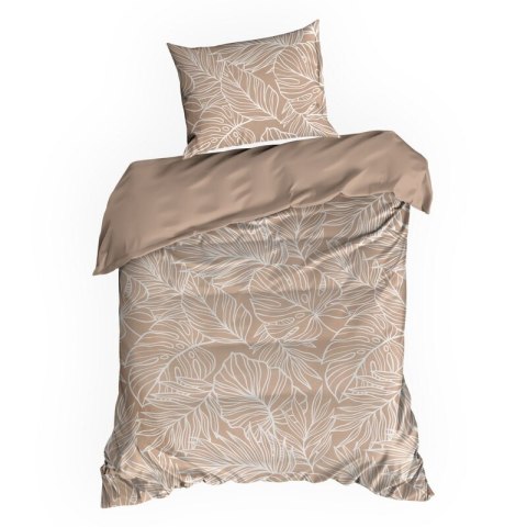 KOMPLET POŚCIELI SATYNOWEJ SPRING 81 160 X 200 CM JASNOBRĄZOWY