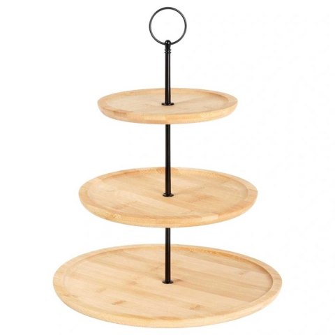 PATERA BAMBUSOWA 3 PIĘTROWA NA CIASTA PRZEKĄSKI 139453