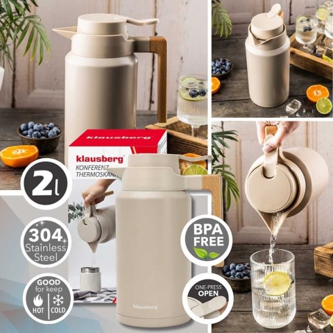 TERMOS DZBANEK KONFERENCYJNY NA KAWĘ HERBATĘ 2L KLAUSBERG KB-9014