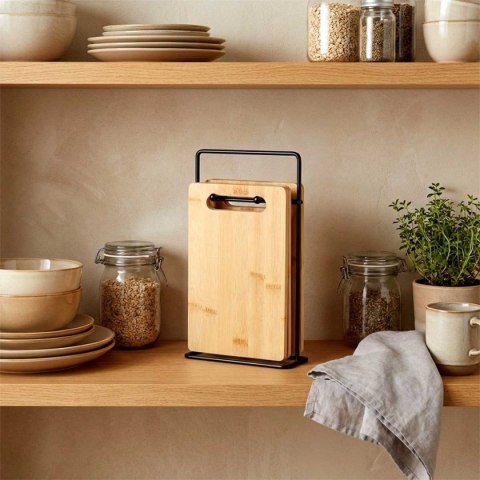 ZESTAW 4 BAMBUSOWYCH DESEK KUCHENNYCH 22x14cm W STOJAKU 259441