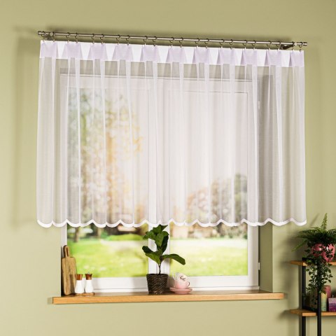 Firanka żakardowa, wysokość 120cm, kolor 001 biały 023456/000/001/000120/1