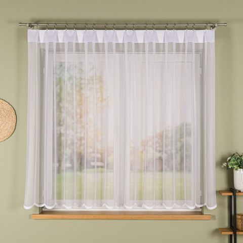 Firanka żakardowa, wysokość 160cm, kolor 001 biały 023456/000/001/000160/1