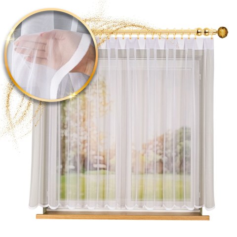 Firanka żakardowa, wysokość 160cm, kolor 001 biały 023456/000/001/000160/1