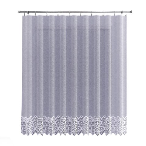 Firanka żakardowa ze wzorem na samym dole, wysokość 250cm, kolor 001 biały 019470/000/001/000250/1