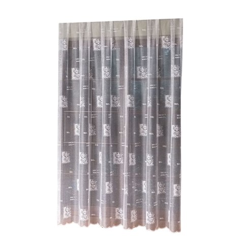 Firanka żakardowa ze wzorem po całości, wysokość 250cm, kolor 001 biały 626928/000/001/000250/1