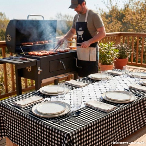 KRATA KLASYCZNY GRIL Tkanina dekoracyjna NINA WODOODPORNA, 160cm, kolor 006 czarny D00422/NIW/006/160000/1