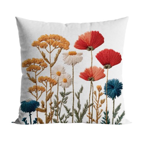 LOTTIE Z EFEKTEM WYSZYWANIA Poszewka dekoracyjna ADA 40x40cm, kolor 001 biały P00384/POP/001/040040/1