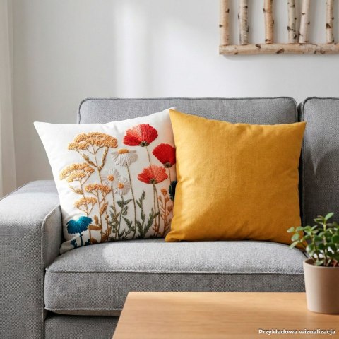 LOTTIE Z EFEKTEM WYSZYWANIA Poszewka dekoracyjna ADA 40x40cm, kolor 001 biały P00384/POP/001/040040/1