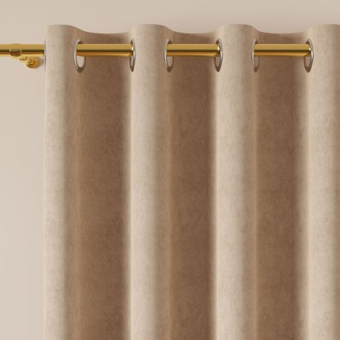 MILAS Zasłona gotowa na przelotkach, szerokość 140 x wysokość 260cm, kolor 003 cappuccino MILAS0/ZGP/003/140260/1