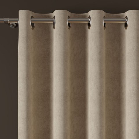 MILAS Zasłona gotowa na przelotkach, szerokość 140 x wysokość 260cm, kolor 005 jasny beżowy MILAS0/ZGP/005/140260/1