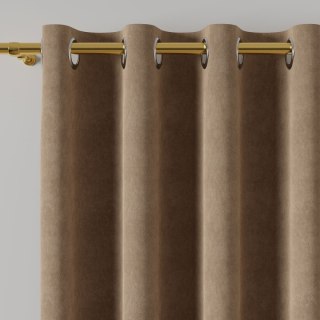 MILAS Zasłona gotowa na przelotkach, szerokość 140 x wysokość 260cm, kolor 007 ciemny kawowy MILAS0/ZGP/007/140260/1