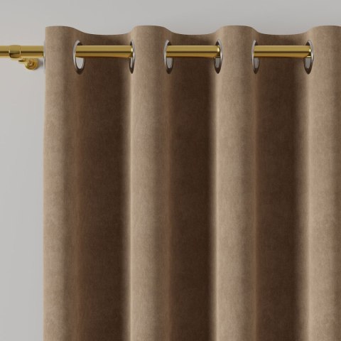 MILAS Zasłona gotowa na przelotkach, szerokość 140 x wysokość 260cm, kolor 007 ciemny kawowy MILAS0/ZGP/007/140260/1