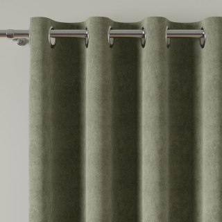 MILAS Zasłona gotowa na przelotkach, szerokość 140 x wysokość 260cm, kolor 016 szarozielony MILAS0/ZGP/016/140260/1